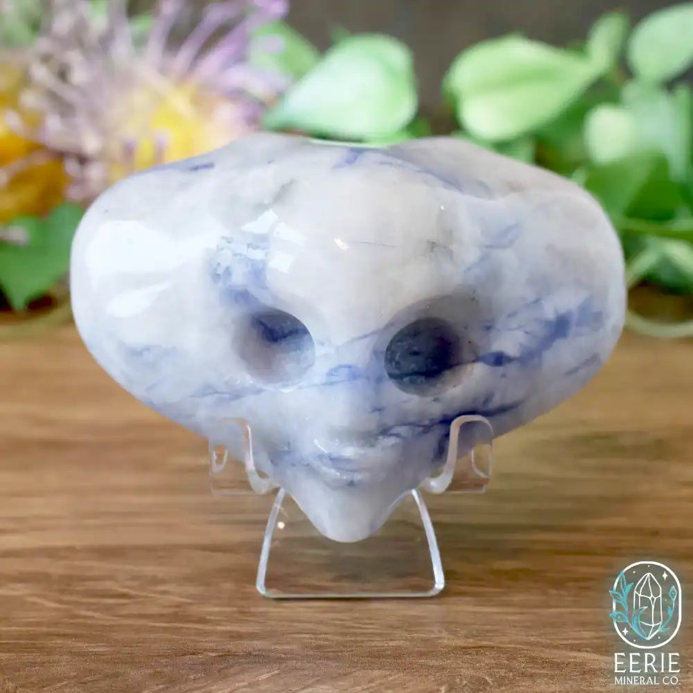 sodalite alien head carving
