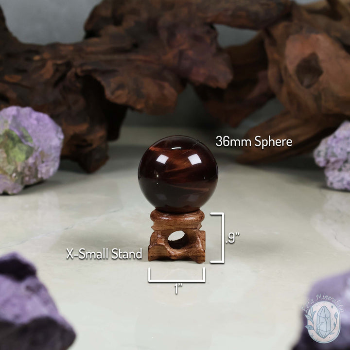 Hand Carved Wooden Crystal Sphere and Egg Carving Stands