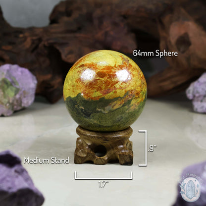 Hand Carved Wooden Crystal Sphere and Egg Carving Stands