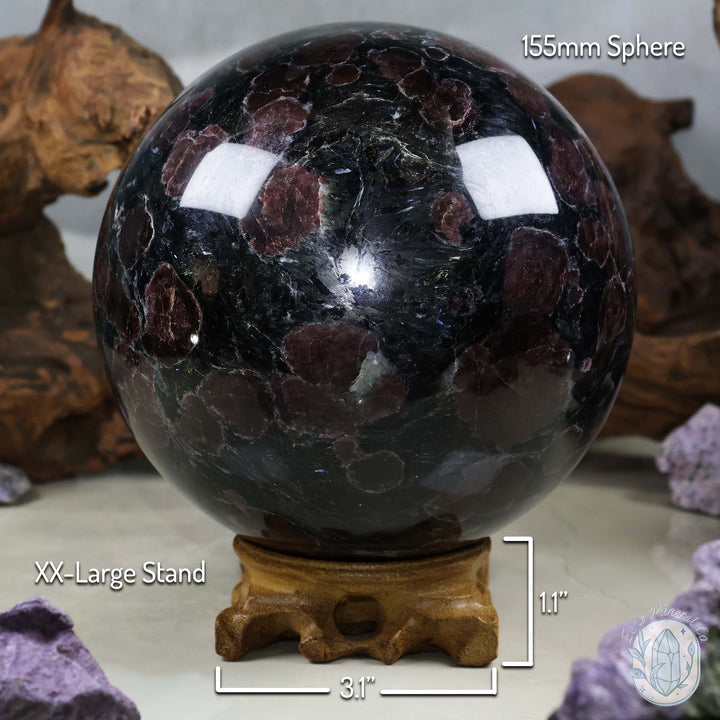 Hand Carved Wooden Crystal Sphere and Egg Carving Stands