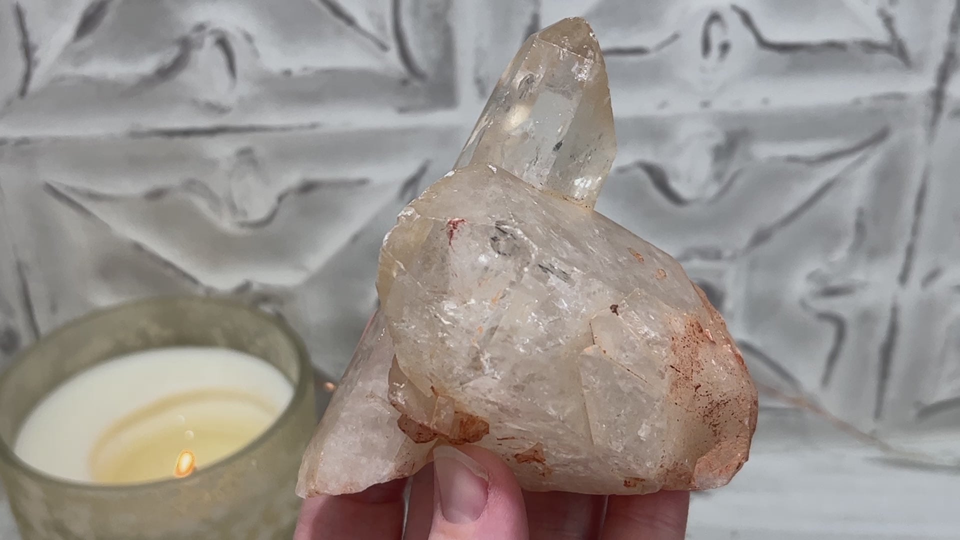 Natural Raw Citrine Crystal Cluster Point