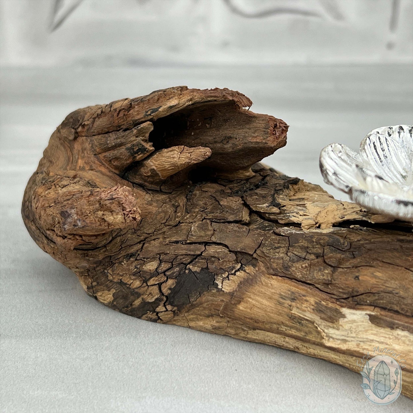 Driftwood Silver Cherry Blossom Single Sphere Holder Stands