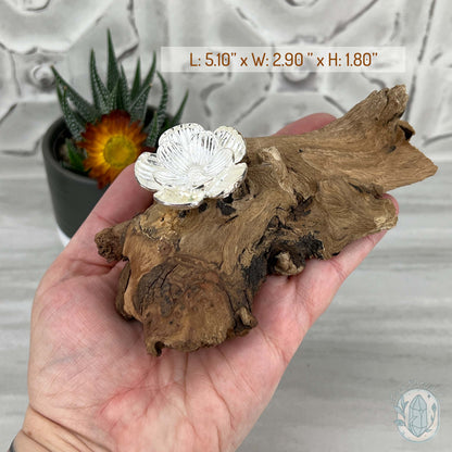 Driftwood Silver Cherry Blossom Single Sphere Holder Stands