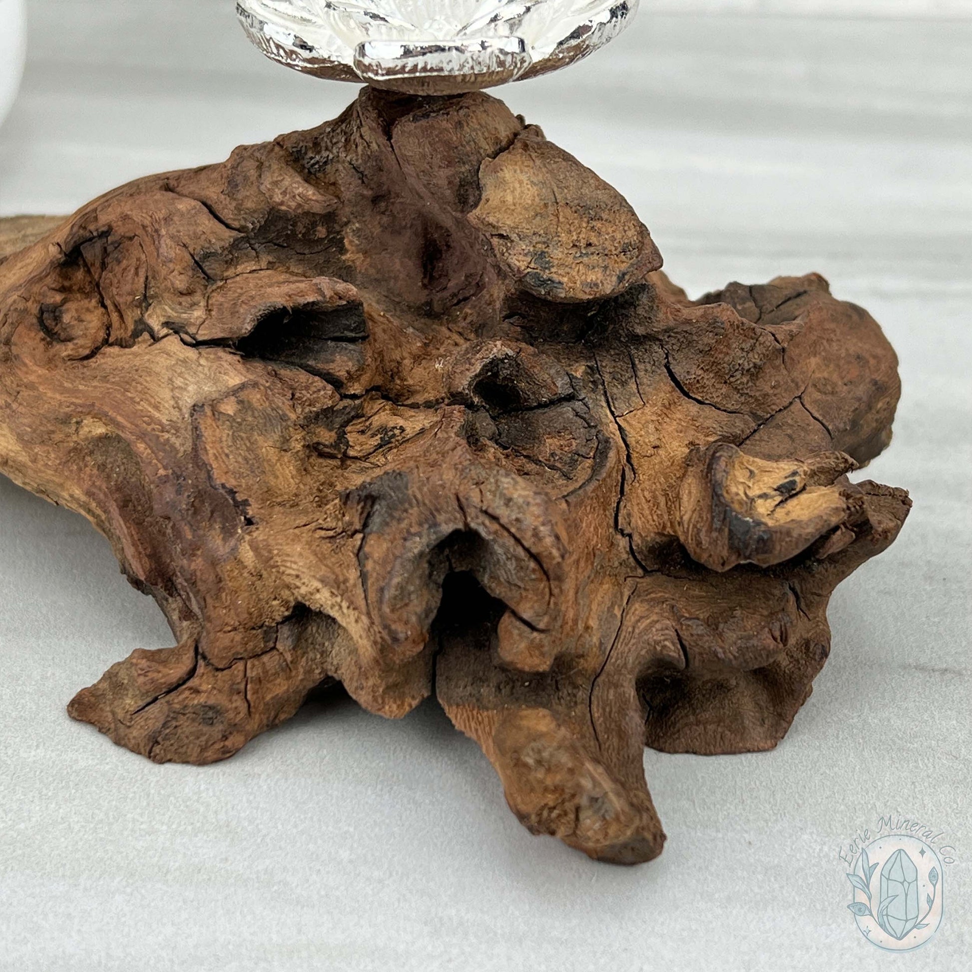 Driftwood Silver Cherry Blossom Single Sphere Holder Stands