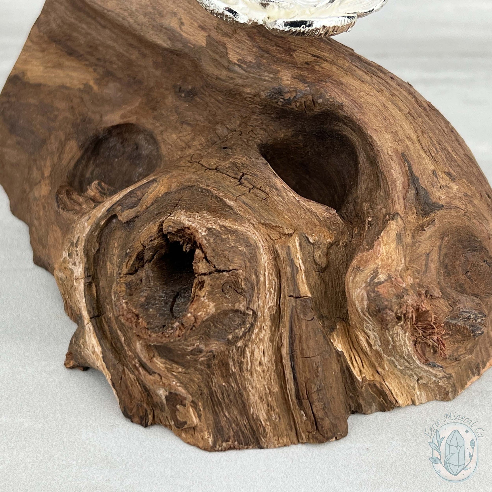 Driftwood Silver Cherry Blossom Single Sphere Holder Stands