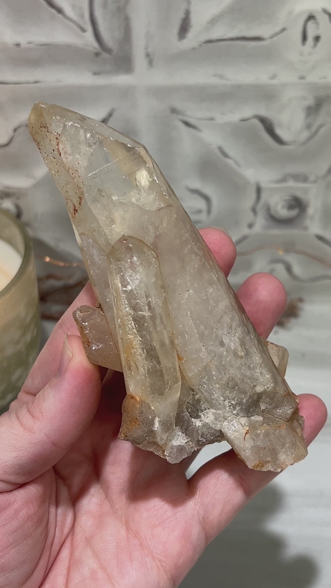 Natural Raw Citrine Crystal Cluster Point