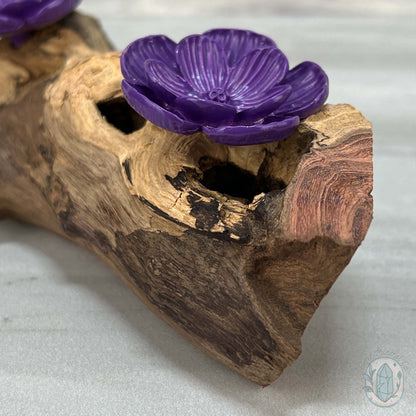 Driftwood Purple Cherry Blossom 2 Sphere Holder Stands
