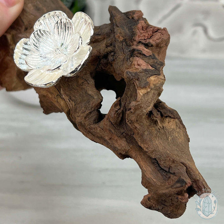 Driftwood Silver Cherry Blossom 2 Sphere Holder Stands