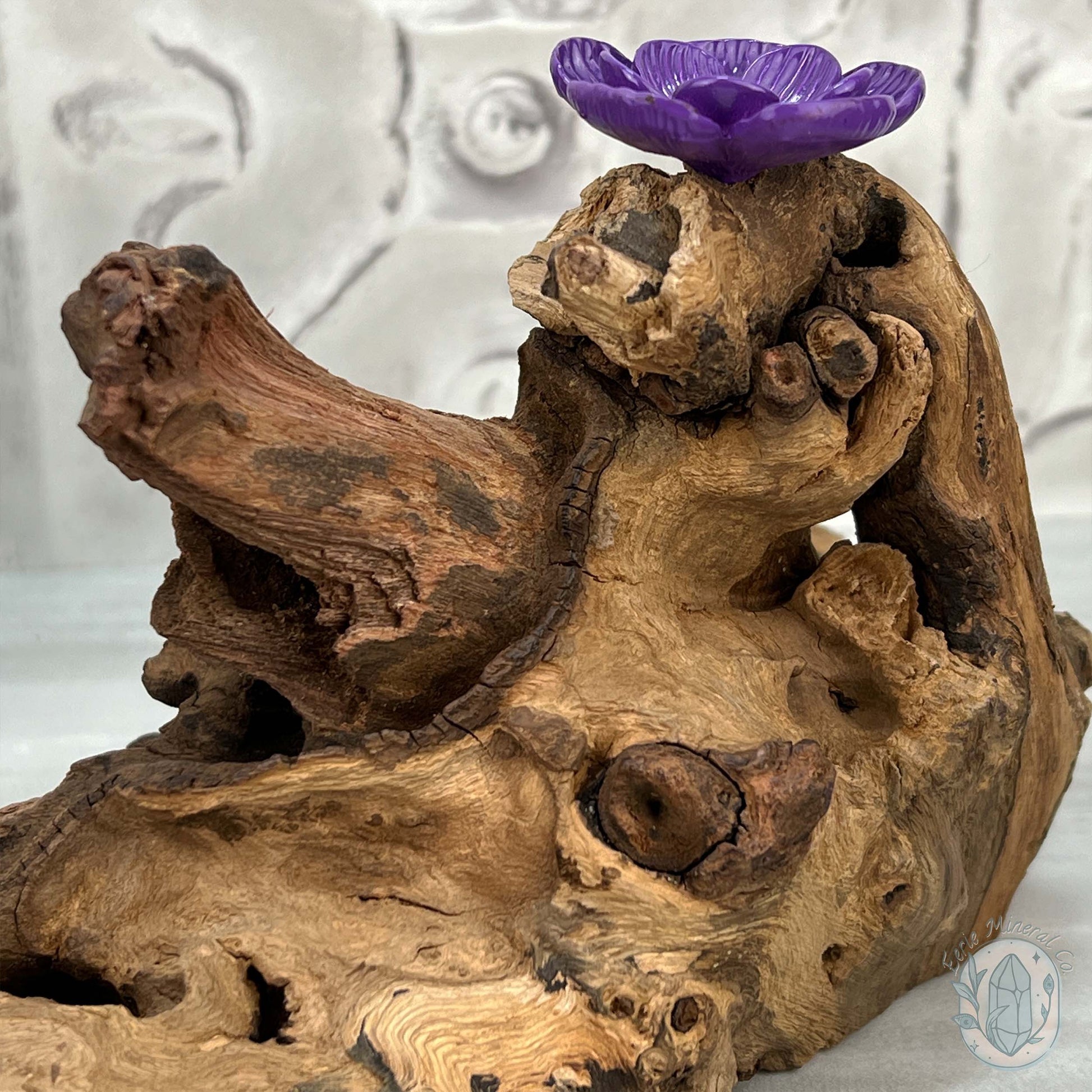 Driftwood Purple Cherry Blossom 3 Sphere Holder Stands