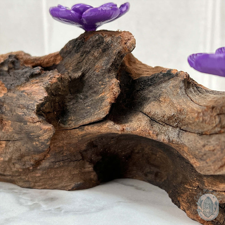 Driftwood Purple Cherry Blossom 3 Sphere Holder Stands