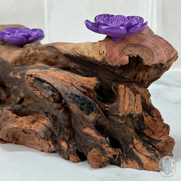 Driftwood Purple Cherry Blossom 3 Sphere Holder Stands