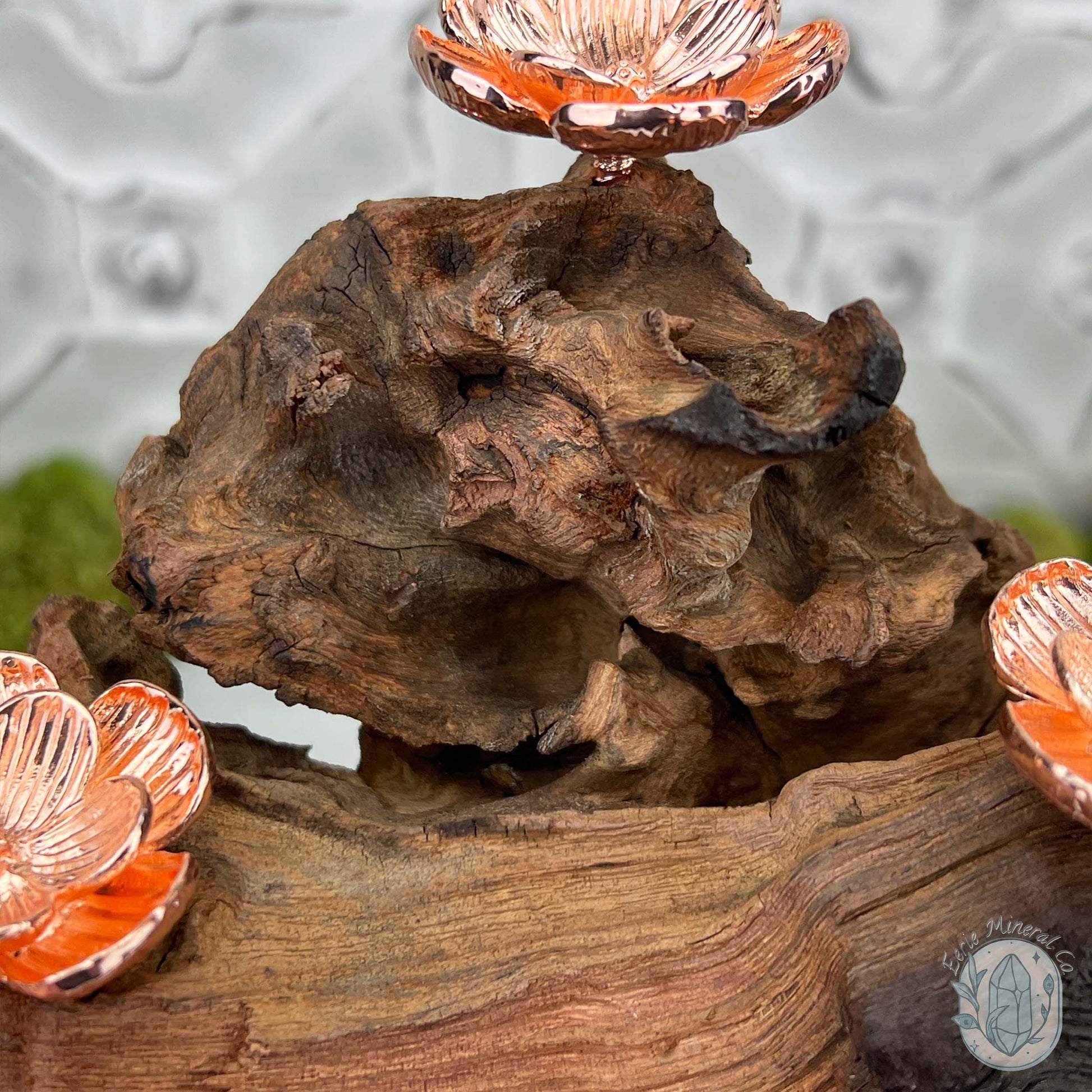 Driftwood Rose Gold Cherry Blossom 3 Sphere Holder Stand