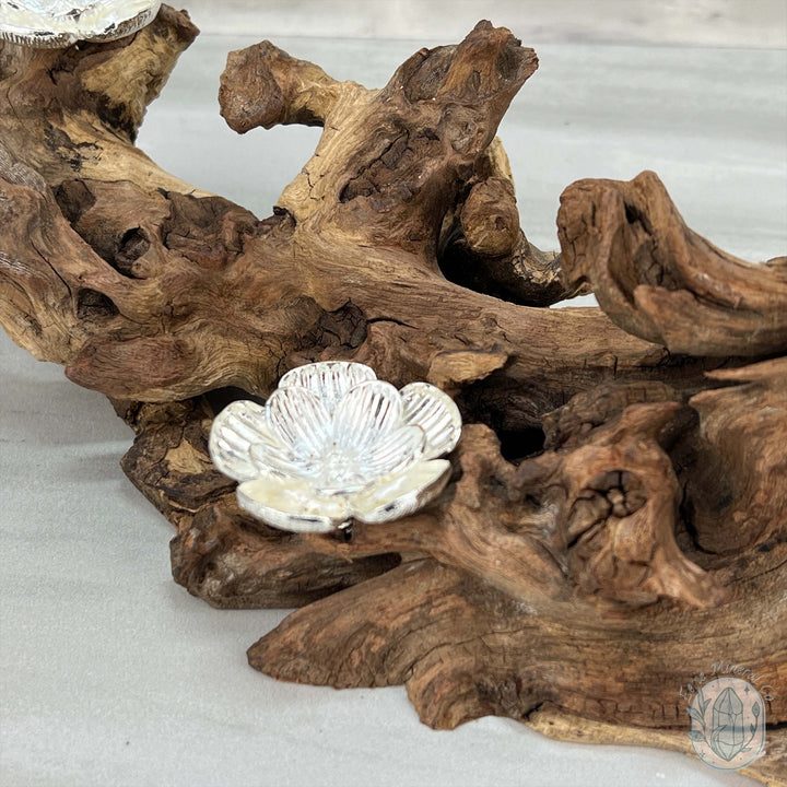 Driftwood Silver Cherry Blossom 4 Sphere Holder Stands