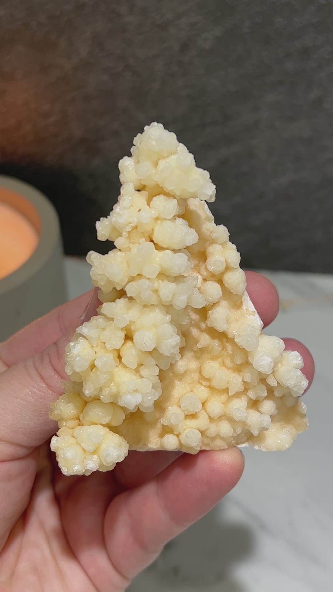 Yunnan Province Creamy Calcite Cave Stalactite Specimen