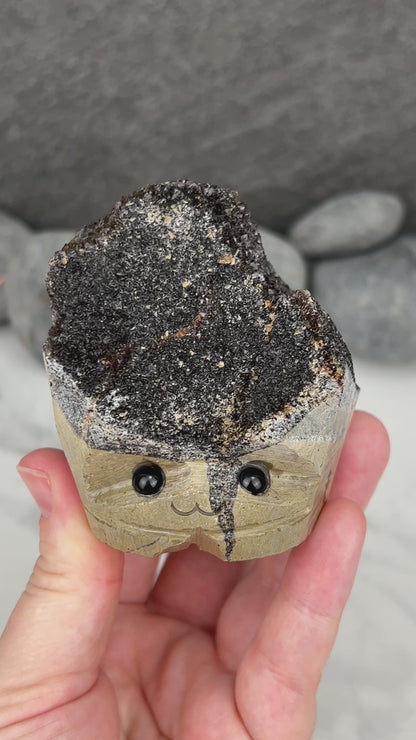 Septarian Nodule Hedgehog Carving