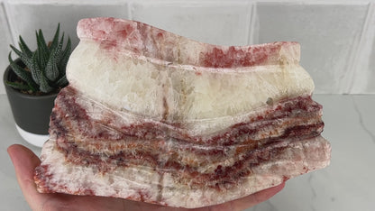 Polished Pork Stone (Red Banded Calcite) Specimen Slab