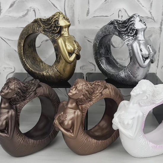 Vintage Style Mermaid Siren Sphere Holders