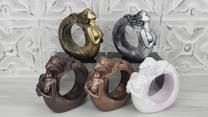 Vintage Style Mermaid Siren Sphere Holders