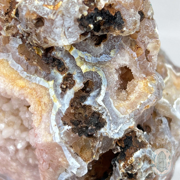 Large Agate with Quartz Hedgehog Specimen