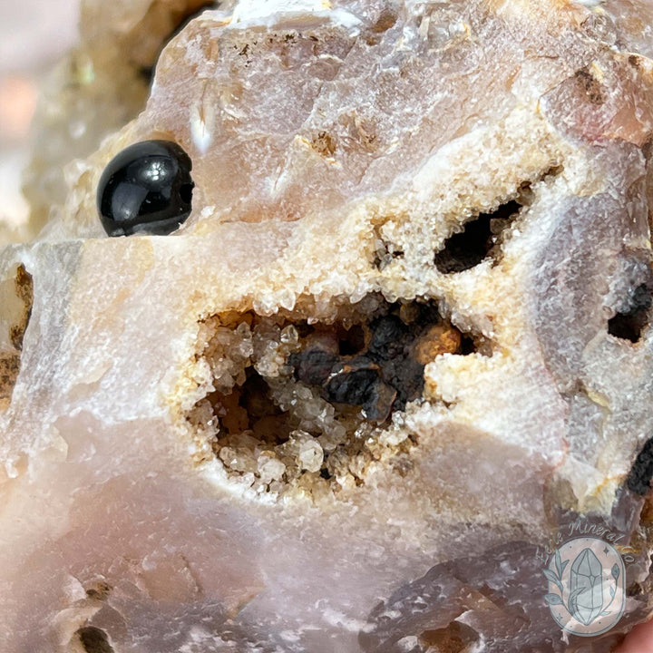 Large Agate with Quartz Hedgehog Specimen