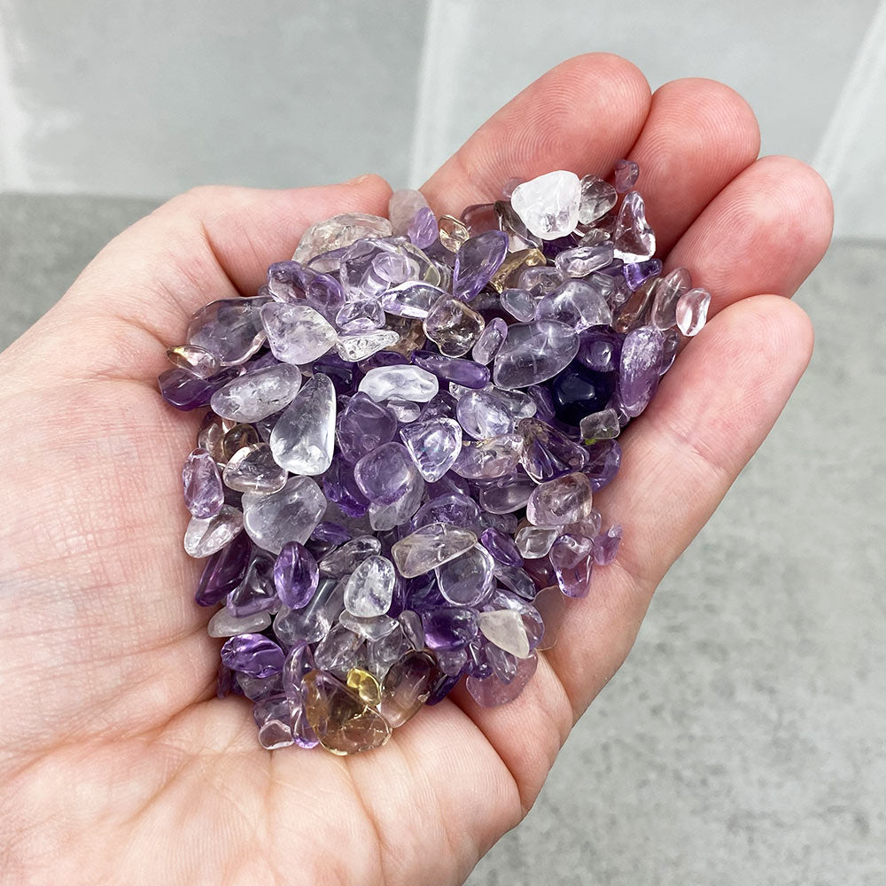 Polished Amethyst and Citrine Mixed Chips
