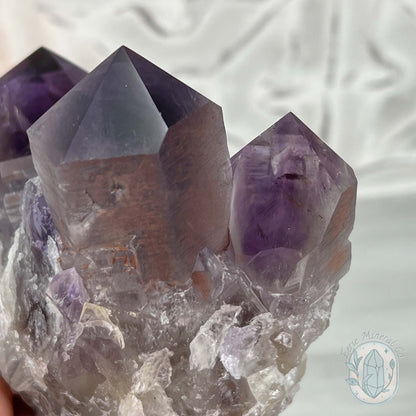Large Polished Purple Amethyst Crystal Cluster Specimen