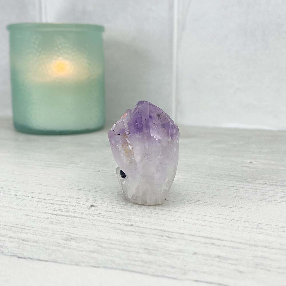 Amethyst Crystal Cluster Hedgehog Carving