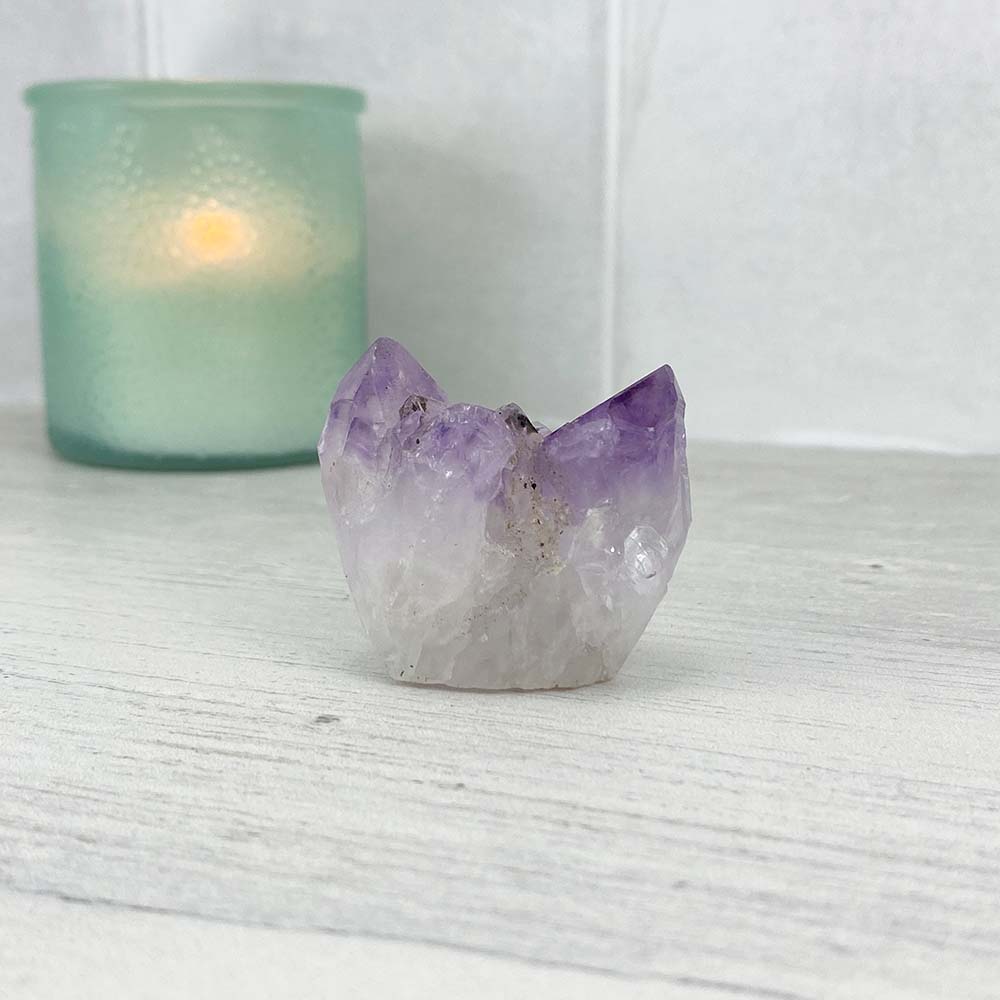 Amethyst Crystal Cluster Hedgehog Carving