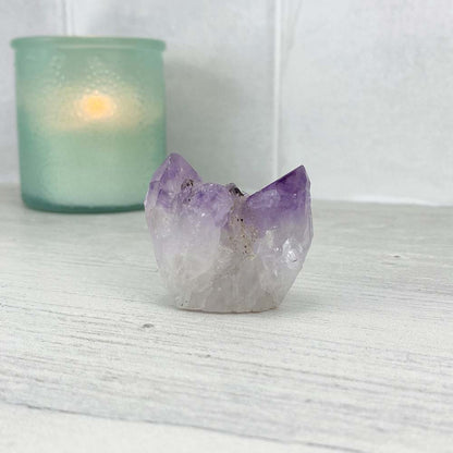 Amethyst Crystal Cluster Hedgehog Carving