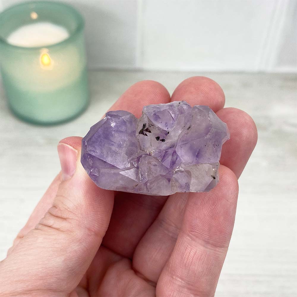 Amethyst Crystal Cluster Hedgehog Carving
