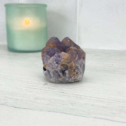 Amethyst Crystal Cluster Hedgehog Carving