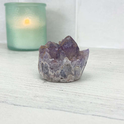 Amethyst Crystal Cluster Hedgehog Carving