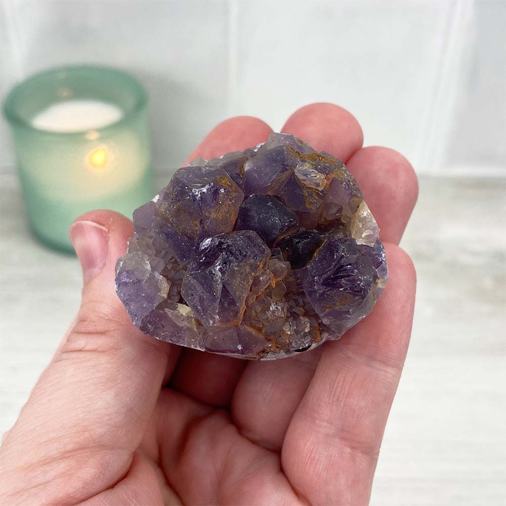 Amethyst Crystal Cluster Hedgehog Carving