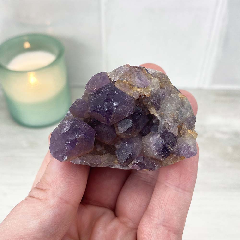 Amethyst Crystal Cluster Hedgehog Carving