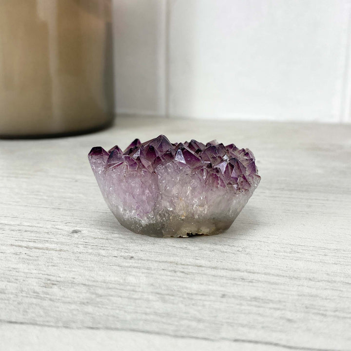 Amethyst Crystal Cluster Hedgehog Carving