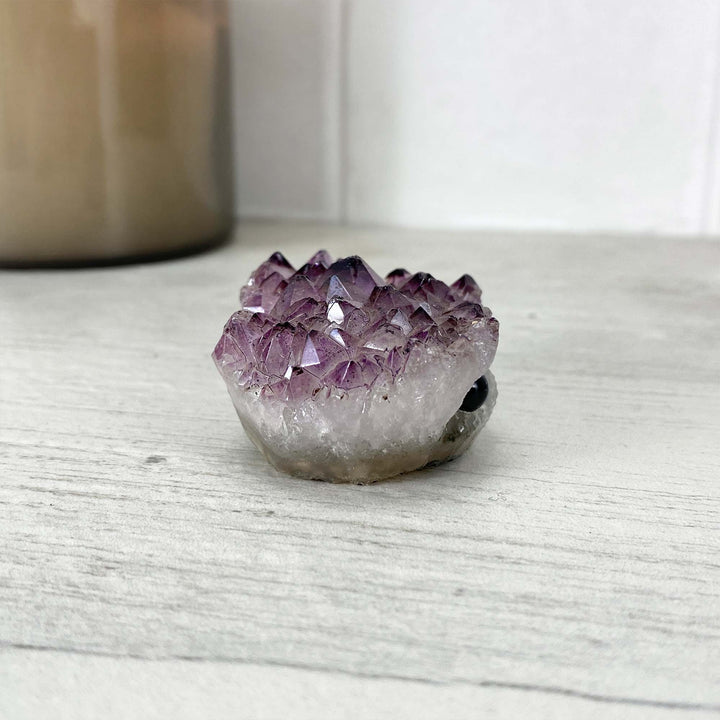 Amethyst Crystal Cluster Hedgehog Carving