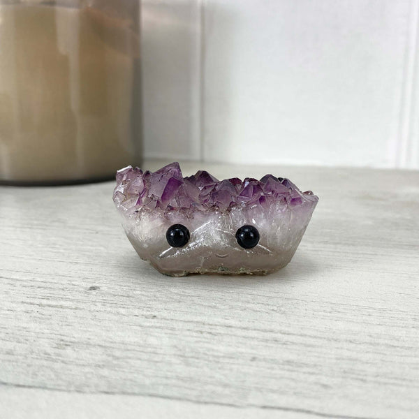 Amethyst Crystal Cluster Hedgehog Carving