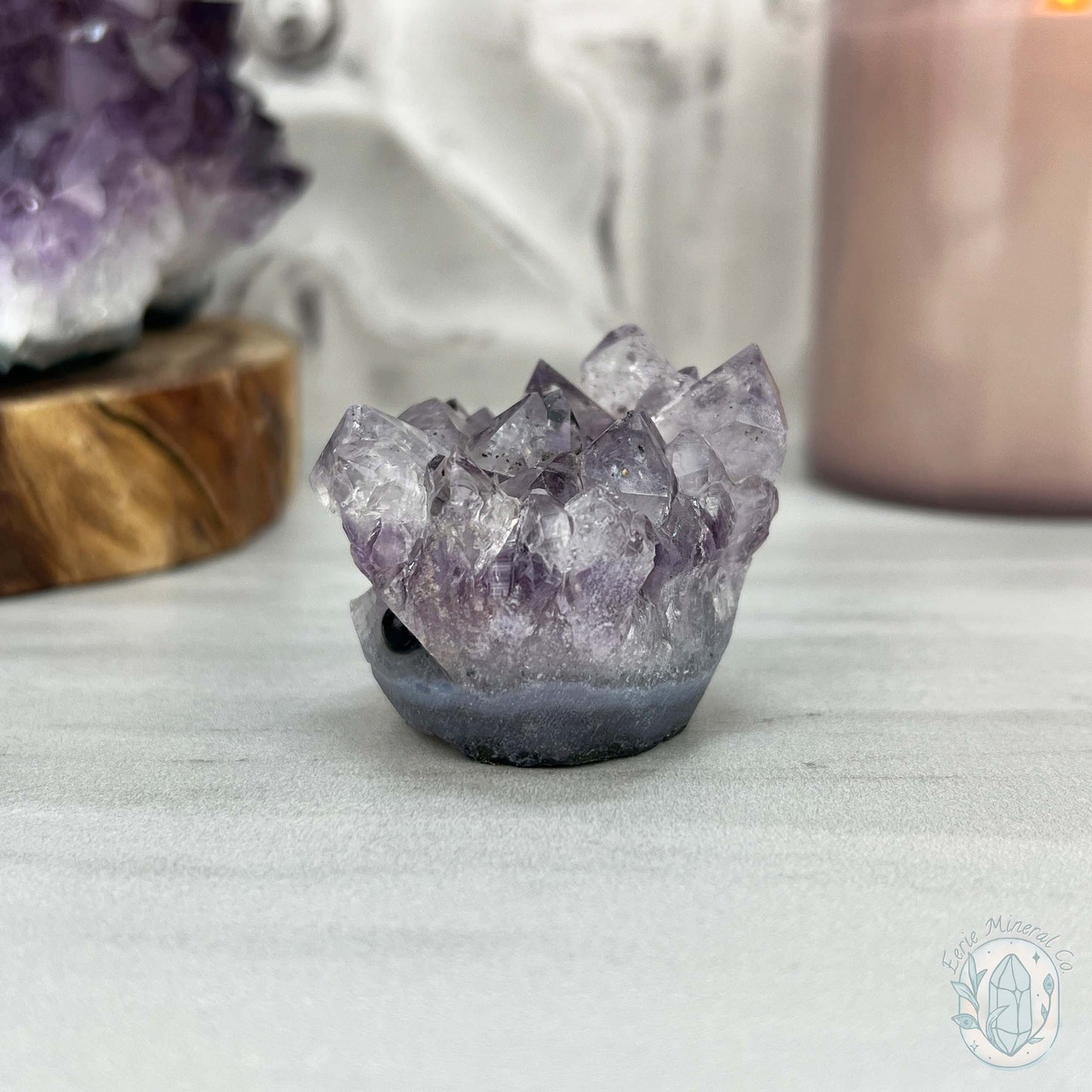 Amethyst Crystal Cluster with Goethite Pet Rock