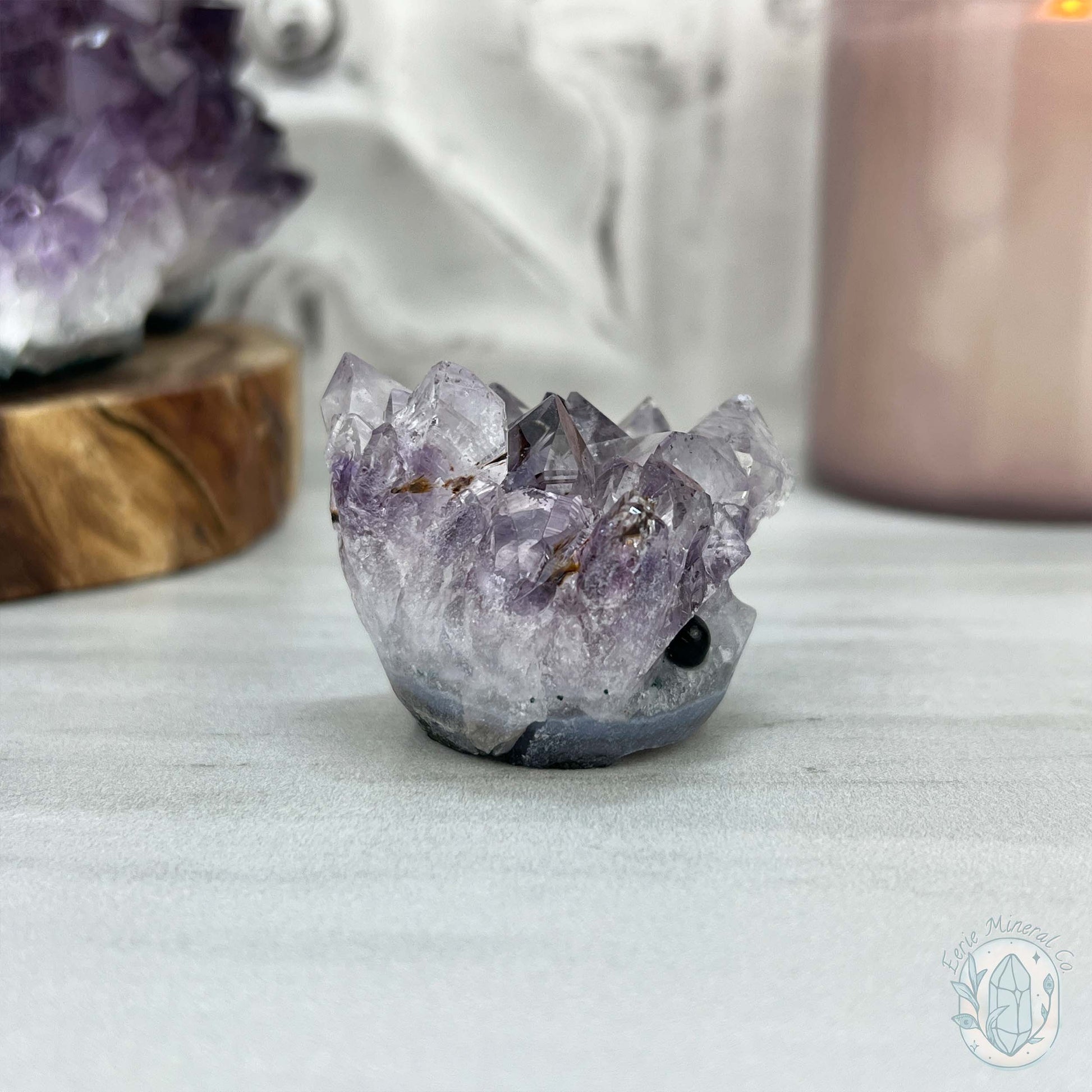 Amethyst Crystal Cluster with Goethite Pet Rock
