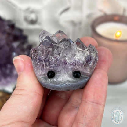 Amethyst Crystal Cluster with Goethite Pet Rock