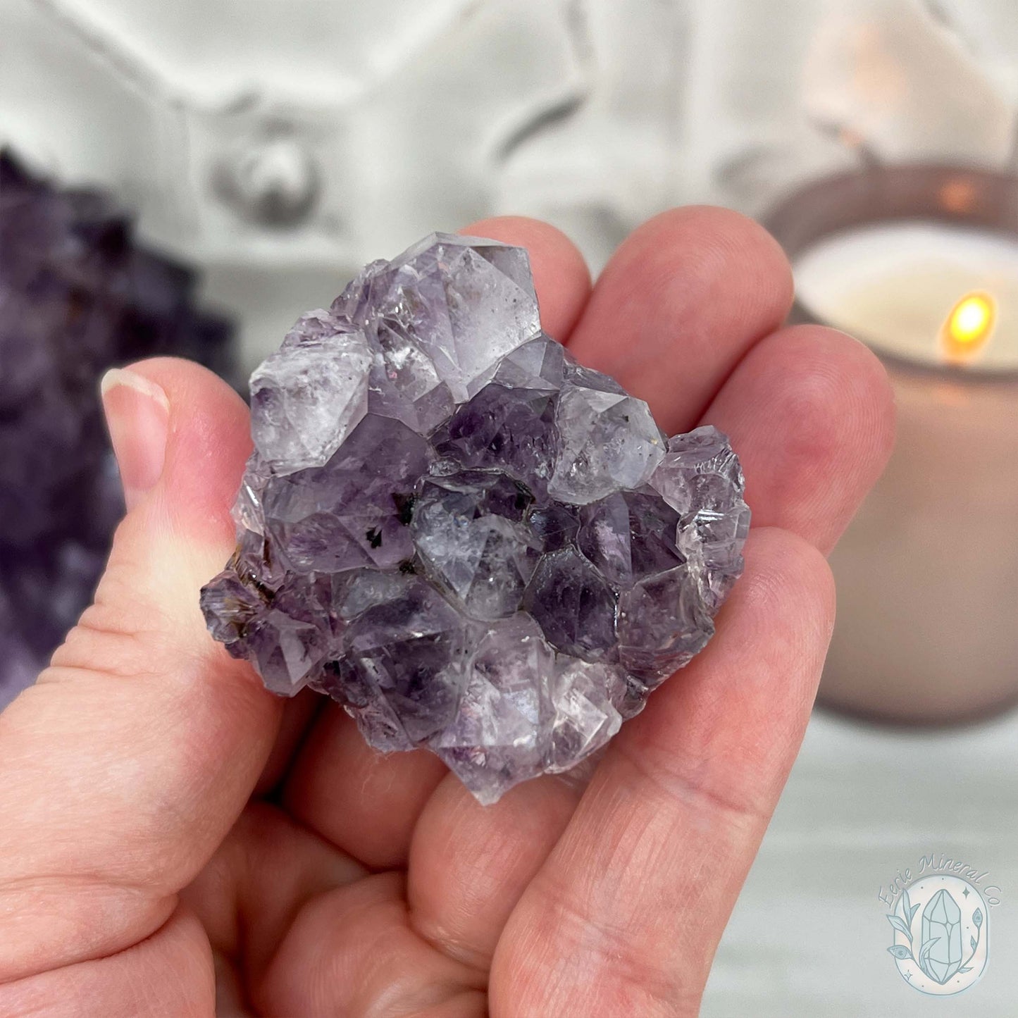 Amethyst Crystal Cluster with Goethite Pet Rock
