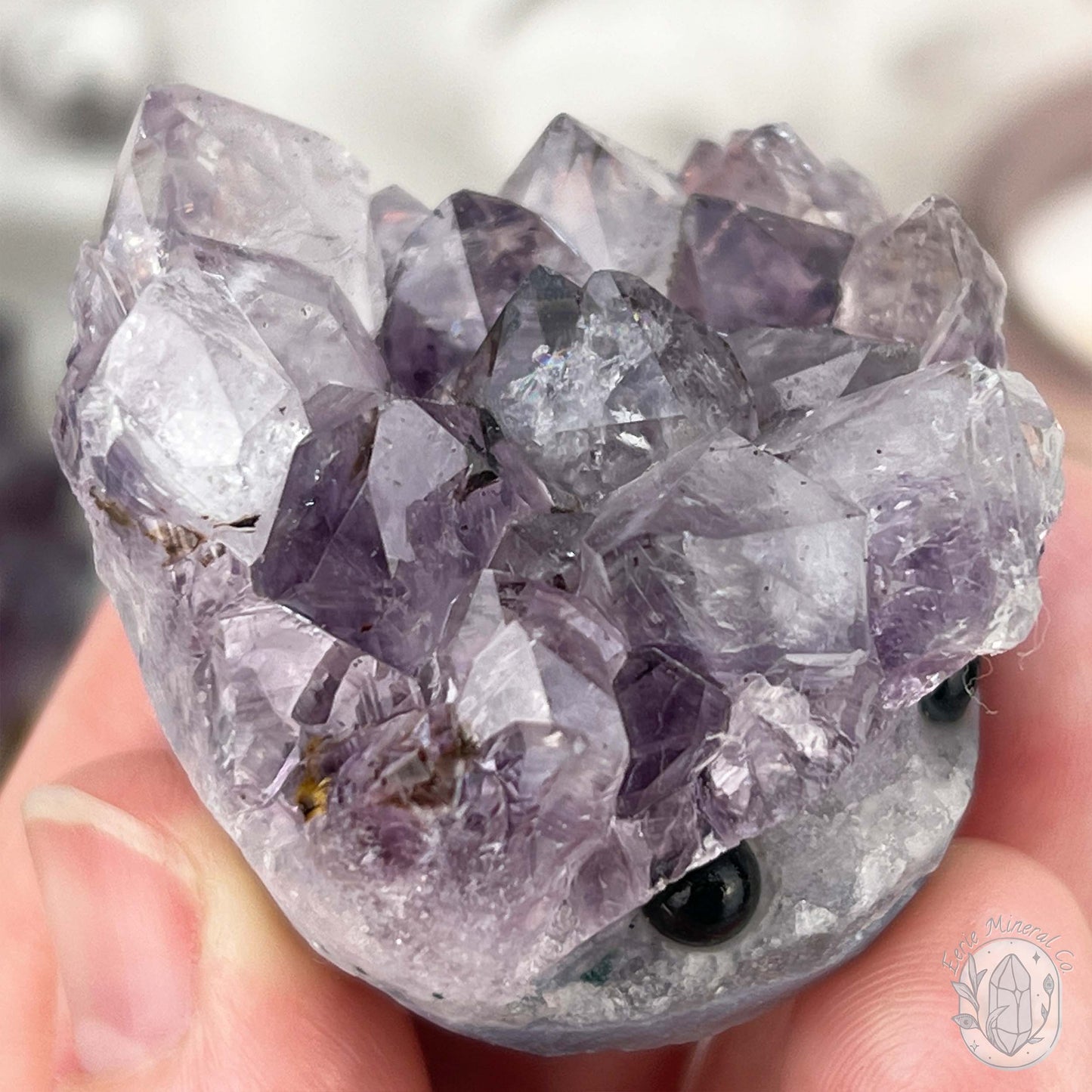 Amethyst Crystal Cluster with Goethite Pet Rock