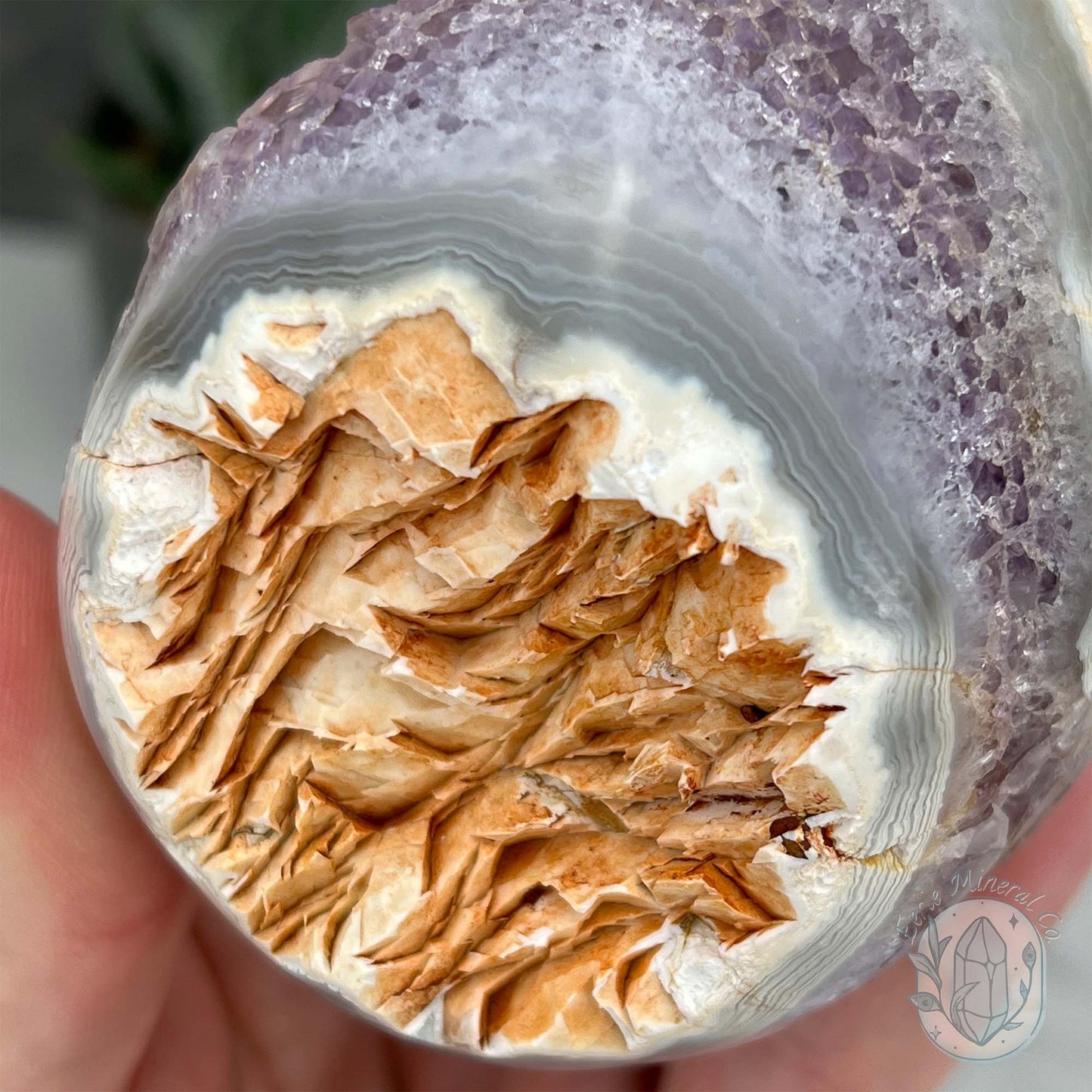 Purple Amethyst Geode Egg with Display Stand