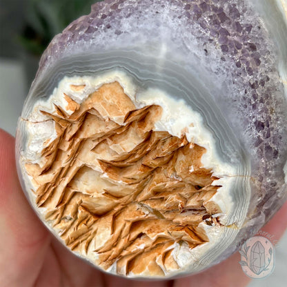Purple Amethyst Geode Egg with Display Stand