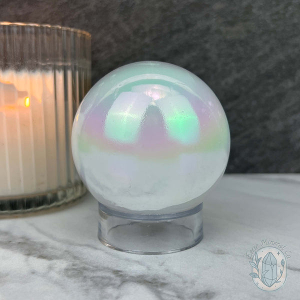 65mm Angel Aura Coated Selenite Sphere