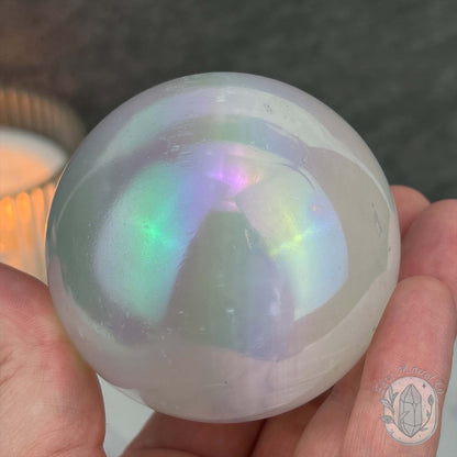 65mm Angel Aura Coated Selenite Sphere