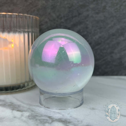65mm Angel Aura Coated Selenite Sphere