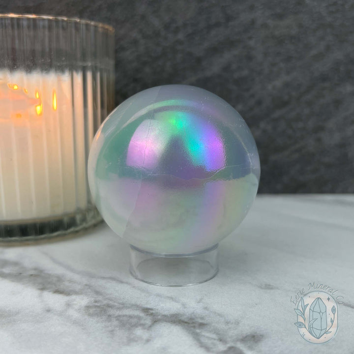 58mm Angel Aura Coated Selenite Sphere