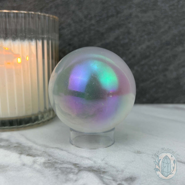 58mm Angel Aura Coated Selenite Sphere