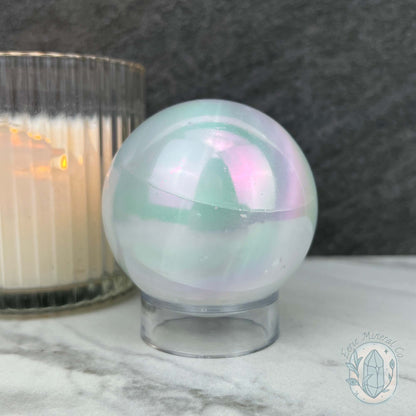 67mm Angel Aura Coated Selenite Sphere